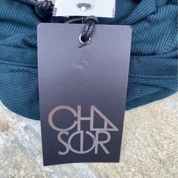 Oversized Hunter Dark Green Cropped Long Sleeve Drawstring Tee. Medium. New NWT - Picture 8 of 9